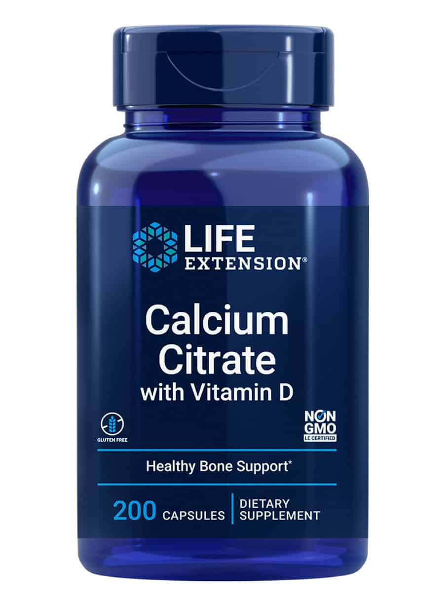 Calcium Citrate with Vitamin D Super-absorbable calcium by Life Extension