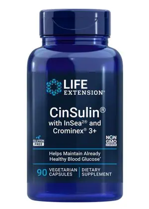 CinSulin® with InSea2® and Crominex® 3+ Powerful blood sugar health support.