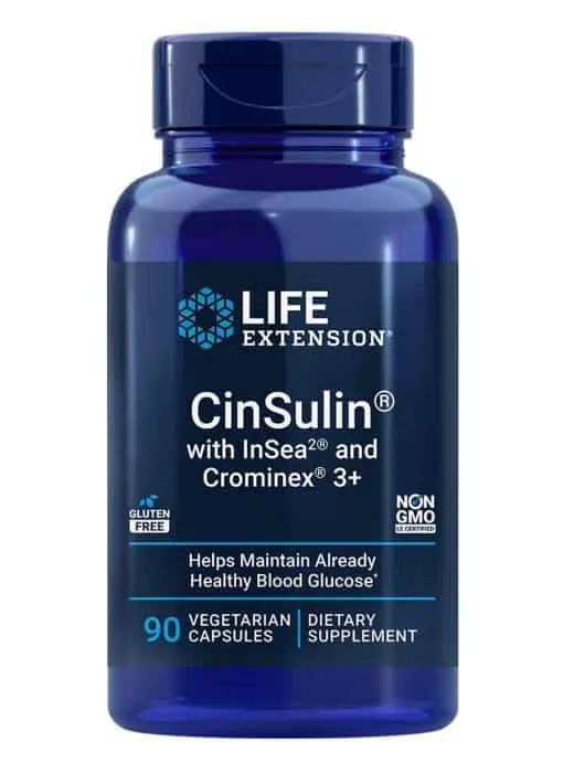 CinSulin® with InSea2® and Crominex® 3+ Powerful blood sugar health support.