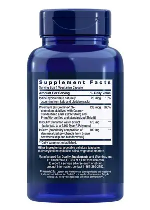 CinSulin® with InSea2® and Crominex® 3+ Powerful blood sugar health support.