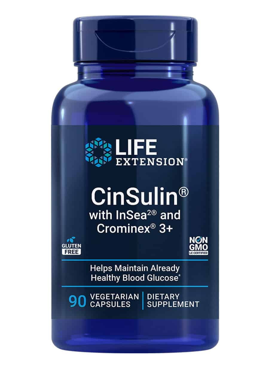 CinSulin® with InSea2® and Crominex® 3+ Powerful blood sugar health support.