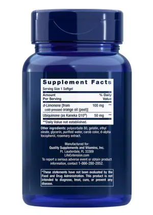 CoQ10 (Ubiquinone) with d-Limonene Heart health & cellular energy, traditional formula