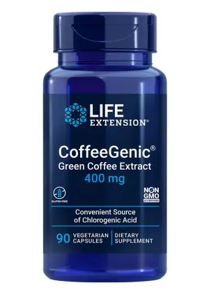 CoffeeGenic Green Coffee Extract Helps maintain already-healthy glucose levels after meals