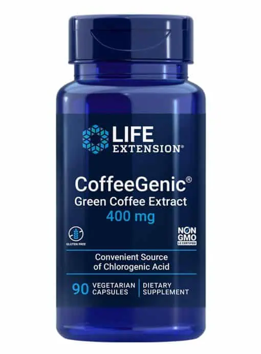 CoffeeGenic Green Coffee Extract Helps maintain already-healthy glucose levels after meals