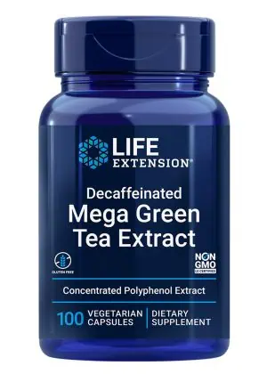 Decaffeinated Mega Green Tea Extract More healthy EGCG polyphenol than several cups of green tea