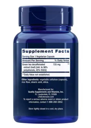 Decaffeinated Mega Green Tea Extract More healthy EGCG polyphenol than several cups of green tea