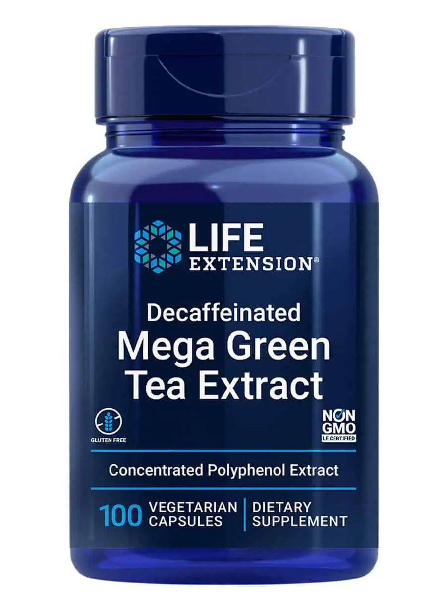 Decaffeinated Mega Green Tea Extract More healthy EGCG polyphenol than several cups of green tea