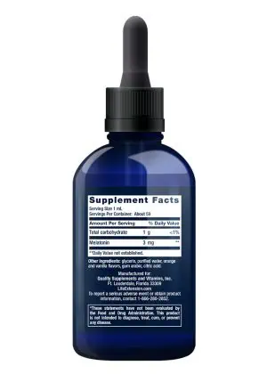 Fast-Acting Liquid Melatonin (Citrus-Vanilla) Promotes optimal sleep, easy liquid delivery, 3 mg
