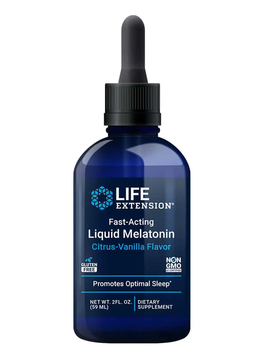 Fast-Acting Liquid Melatonin (Citrus-Vanilla) Promotes optimal sleep, easy liquid delivery, 3 mg