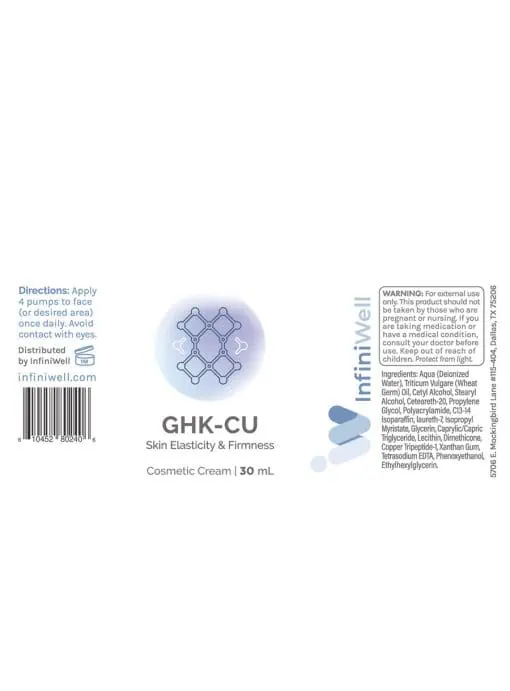 GHK-CU- Cosmetic for Healthy Skin Aging and Wrinkle Support by InfiniWell