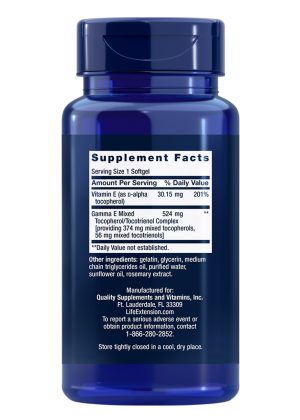 Gamma E Mixed Tocopherols & Tocotrienols Complete spectrum of vitamin E for antioxidant protection
