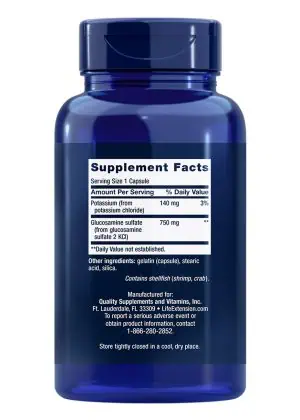 Glucosamine Sulfate Supports knee comfort and joint health by Life Extension