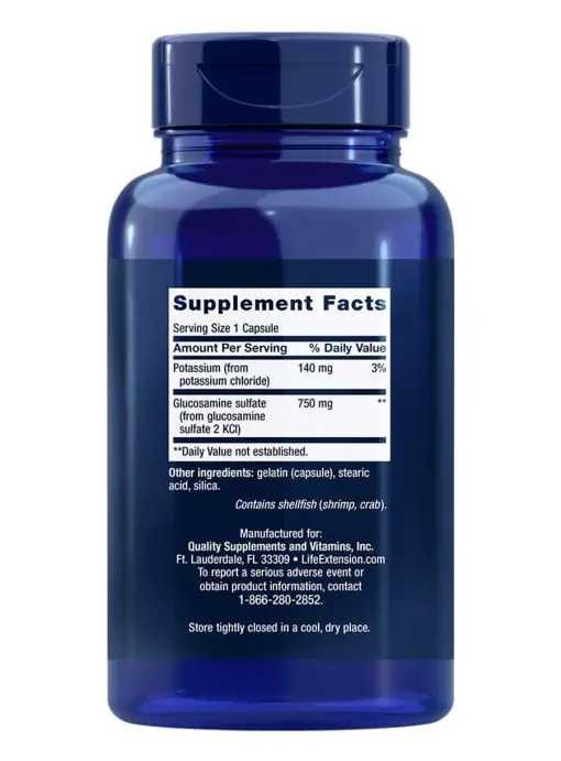 Glucosamine Sulfate Supports knee comfort and joint health by Life Extension