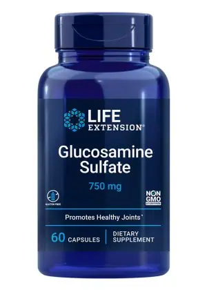 Glucosamine Sulfate Supports knee comfort and joint health by Life Extension