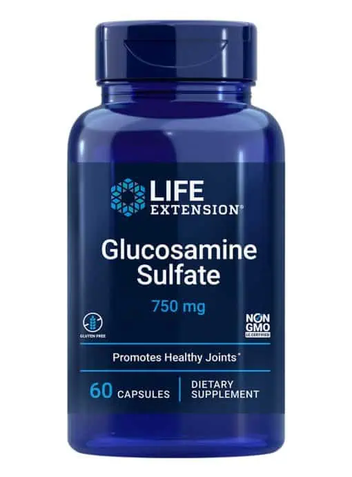 Glucosamine Sulfate Supports knee comfort and joint health by Life Extension