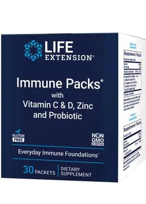 Immune Packs with Vitamin C & D, Zinc and Probiotic Immune health support, multi-nutrient, convenient daily packaging