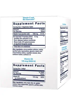 Immune Packs with Vitamin C & D, Zinc and Probiotic Immune health support, multi-nutrient, convenient daily packaging