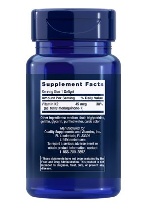 Low Dose Vitamin K2 MK-7 Convenient, once-daily source of Vitamin K2 as MK-7