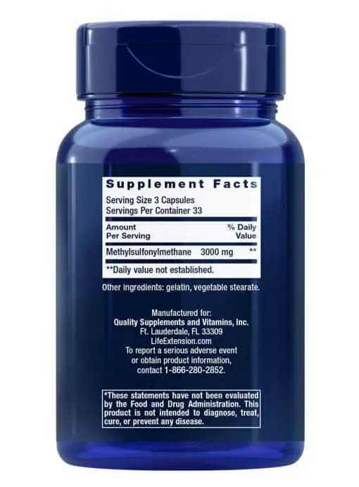 MSM Supports healthy joints, cartilage and more