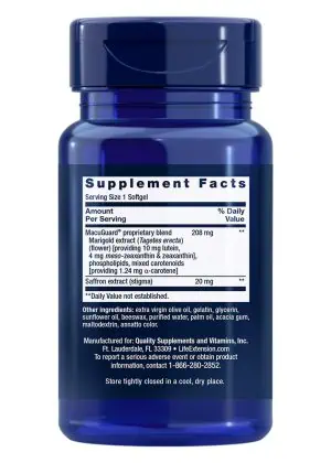 MacuGuard Ocular Support with Saffron by Life Extension