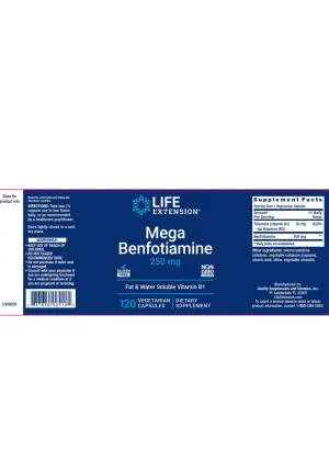 Mega Benfotiamine 250mg by Life Extension