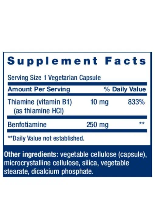 Mega Benfotiamine 250mg by Life Extension