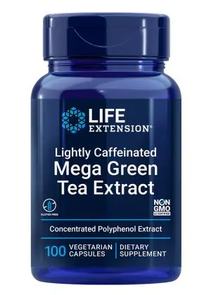 Lightly Caffeinated Mega Green Tea Extract More healthy EGCG polyphenol than several cups of green tea
