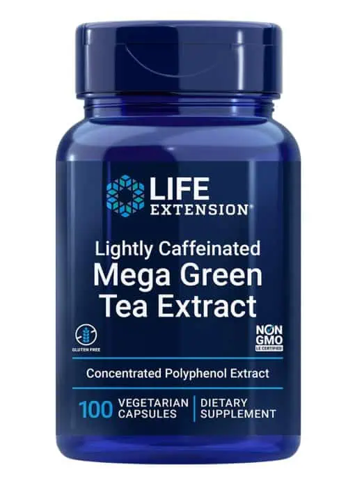 Lightly Caffeinated Mega Green Tea Extract More healthy EGCG polyphenol than several cups of green tea