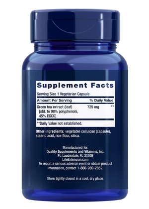 Lightly Caffeinated Mega Green Tea Extract More healthy EGCG polyphenol than several cups of green tea
