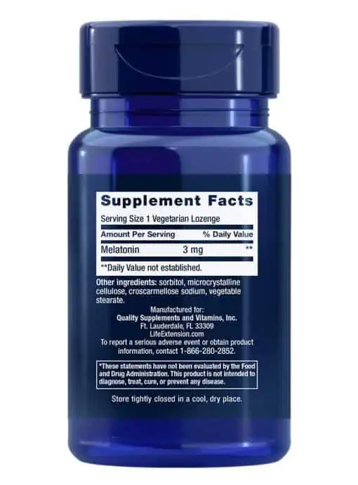 Melatonin Promote optimal sleep, vegetarian chewable lozenge