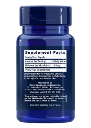 Melatonin IR/XR Supports restful sleep, immediate & extended release, 1.5 mg by Life Extension