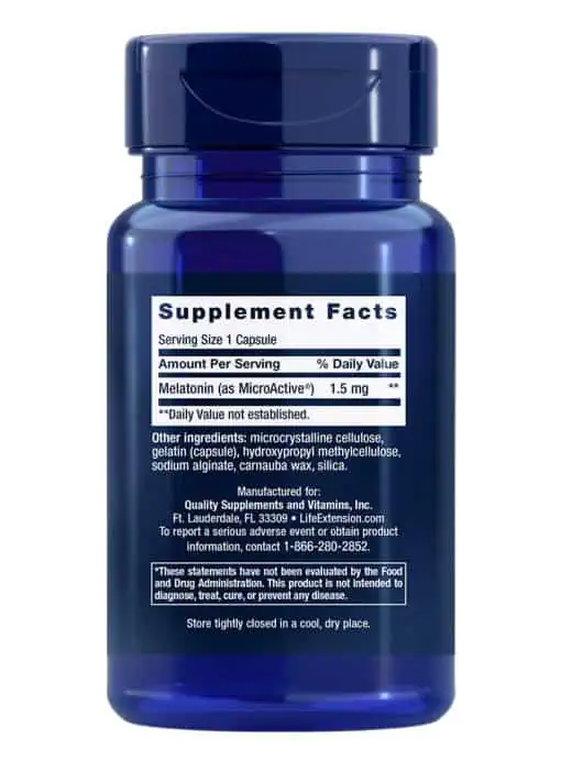 Melatonin IR/XR Supports restful sleep, immediate & extended release, 1.5 mg by Life Extension