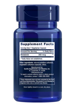 Melatonin Gently promotes sleep, low dose by Life Extension