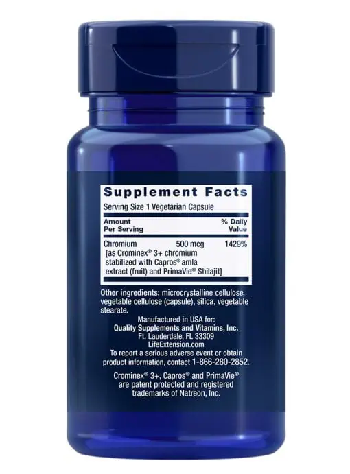 Optimized Chromium with Crominex® 3+ Maintain healthy glucose metabolism.