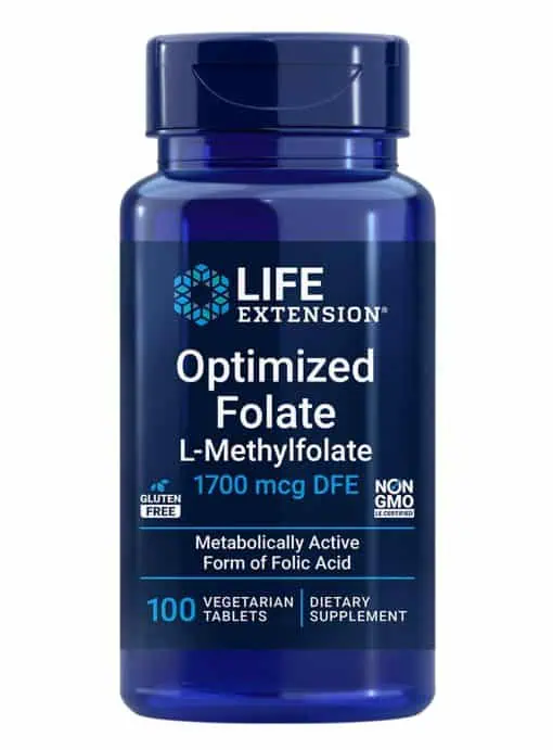 Optimized Folate L-Methylfolate 1700 mcg DFE Heart & brain health, healthy homocysteine levels