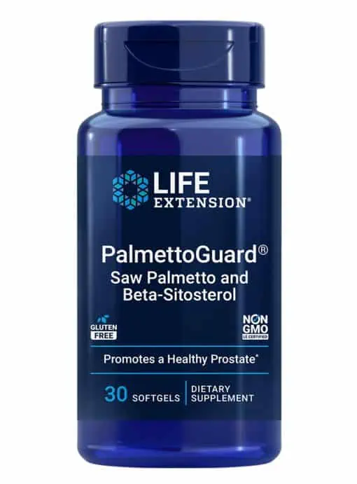 PalmettoGuard® Saw Palmetto and Beta-Sitosterol Supports healthy prostate function & hormone metabolism.