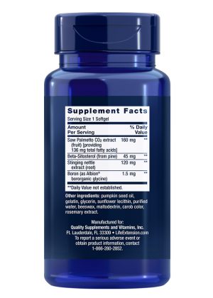 PalmettoGuard® Saw Palmetto, Nettle Root and Beta-Sitosterol Supports healthy prostate function & hormone metabolism