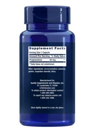 Pregnenolone Promotes memory health & brain plasticity by Life Extension