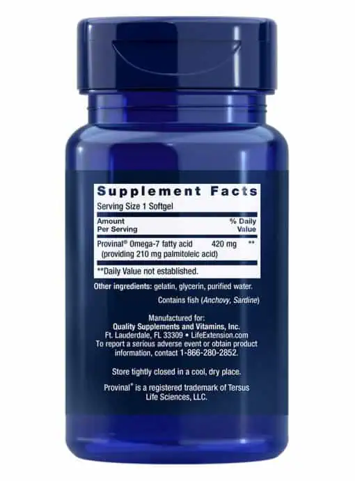 Provinal Purified Omega-7 420mg by Life Extension
