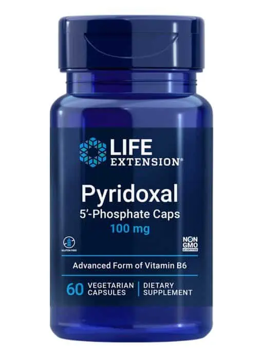 Pyridoxal 5-Phosphate Caps Bioactive B6 for cardiovascular, kidney & nerve health