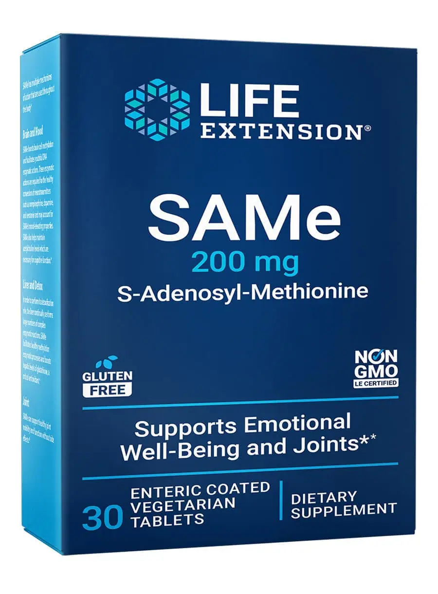 SAMe S-Adenosyl-Methionine Mood, joint & liver support by Life Extension