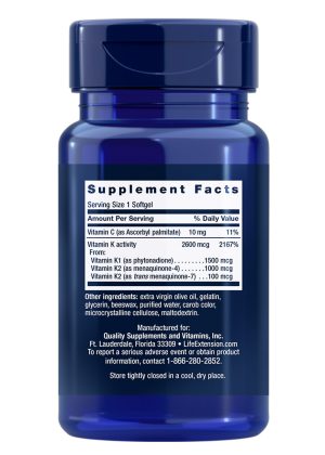 Super K Vitamin K supplement with K1 and two forms of K2