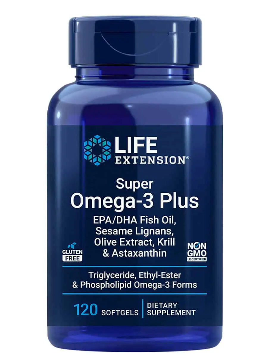 Super Omega-3 Plus EPA/DHA Fish Oil, Sesame Lignans, Olive Extract, Krill & Astaxanthin Heart & brain health, inflammation health support, advanced formula