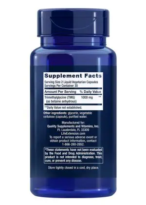 TMG Encourages healthy homocysteine levels