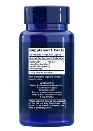 Tart Cherry with CherryPURE Promotes rapid muscle recovery after exercise