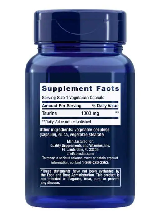 Taurine Heart & brain health, exercise performance