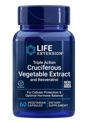 Triple Action Cruciferous Vegetable Extract and Resveratrol Supports cellular protection and optimal hormone balance
