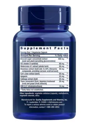 Triple Action Cruciferous Vegetable Extract and Resveratrol Supports cellular protection and optimal hormone balance