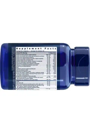 Two-Per-Day Multivitamin Packed with over 25 vitamins, minerals & extracts, two-month supply