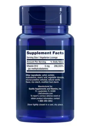 Vitamin B12 Methylcobalamin by Life Extension